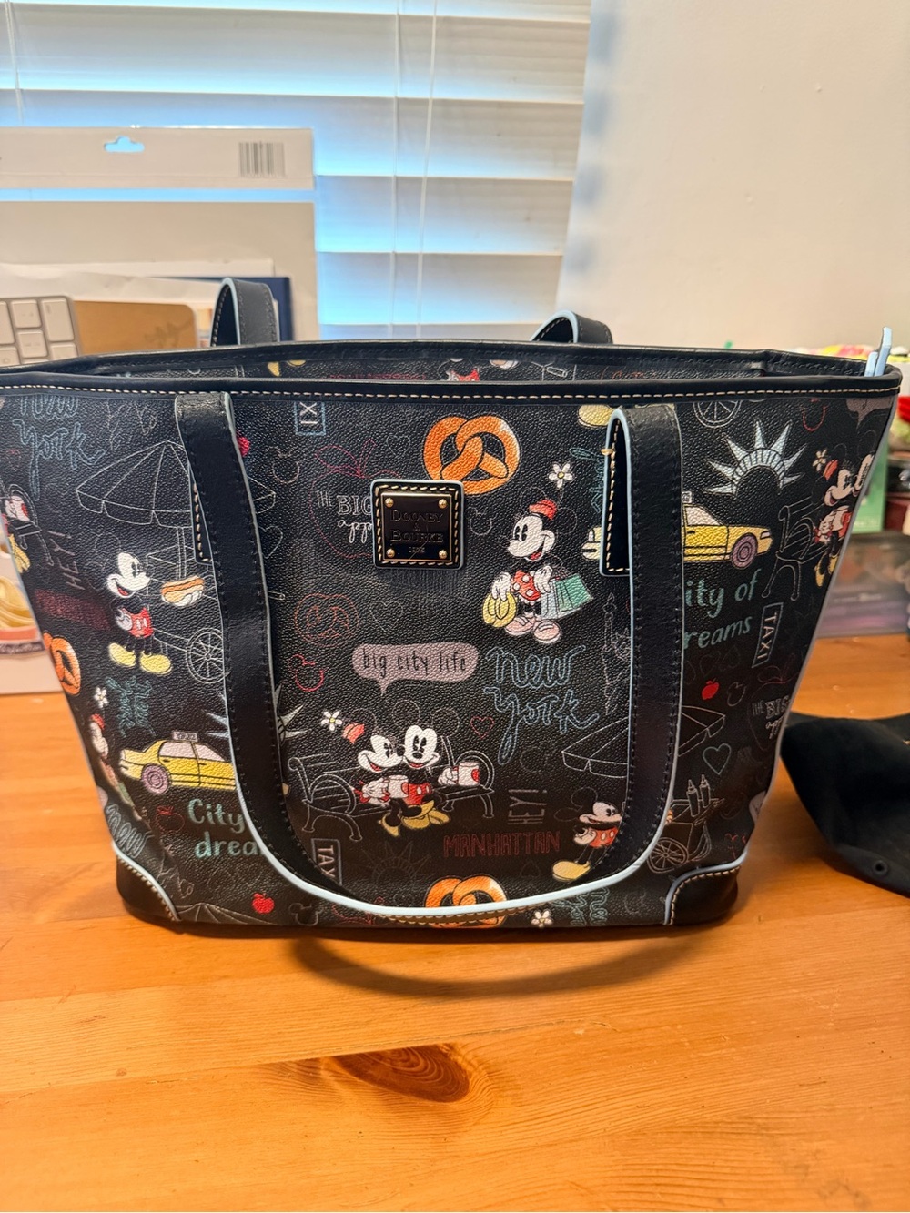 Dooney & Bourke Black Mickey City of Dreams Canvas Tote